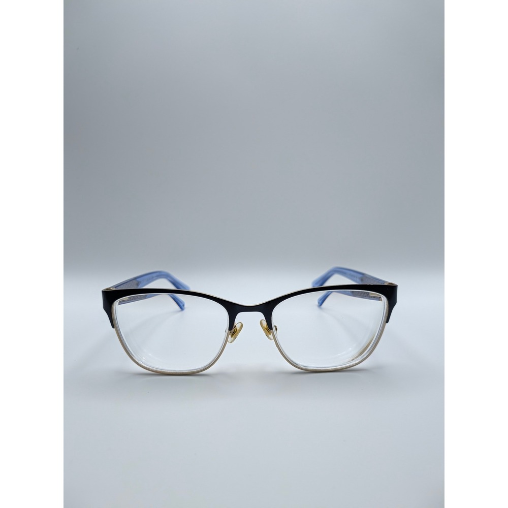 Kate Spade Charlee Eyeglasses Black Gold Blue Cat Eye Frames 52-17-140
